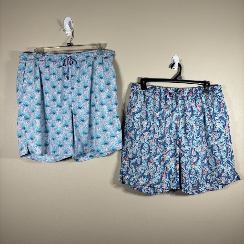 Peter Millar Swim Trunks Lot Of 2 XL Tropical Beach